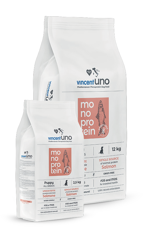 Crocchette VincentUno Dog Puppy al Salmone Grain Free