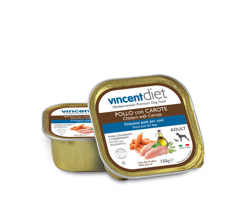 Vincent Diet Cane Patè Pollo con zanahorias